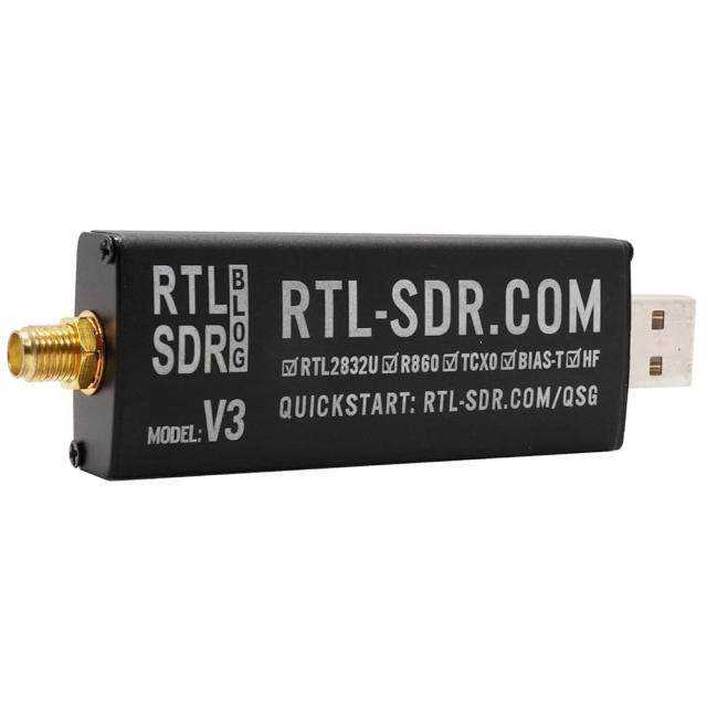 RTL-SDR Blog V3 R860 RTL2832U 1PPM TCXO SMA ソフトウェア デファインド ラジオ (ドングルのみ) (ブラック)_1