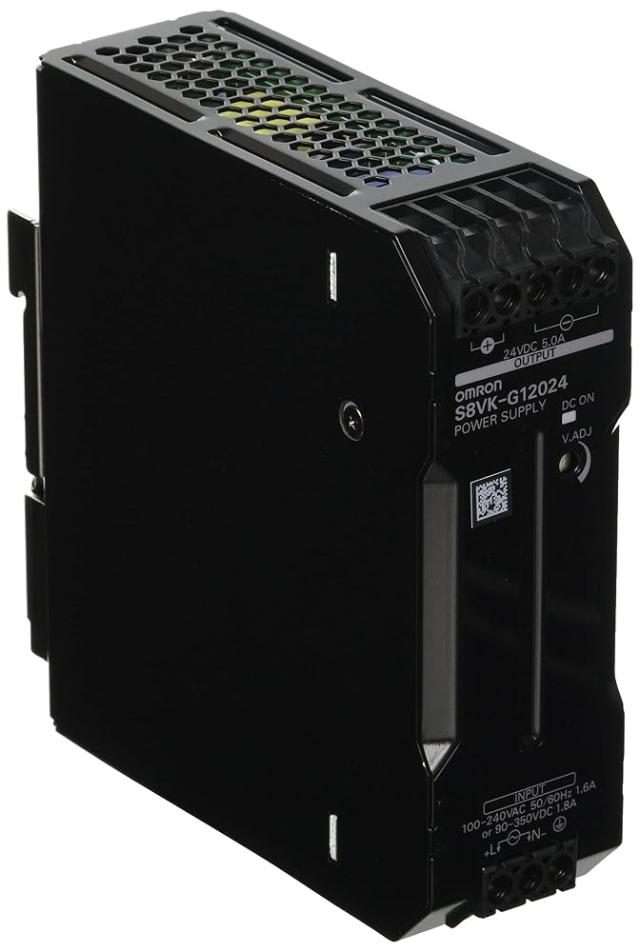 オムロン(Omron) スイッチング・パワーサプライ 単相 120W AC100-240入力/DC90-350入力 24V5A出力 (正式製品型番:S8VK-G12024)