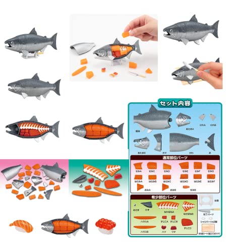 解体パズル【肉vs魚セット】特選焼肉パズル-ウシ ＆ 焼き鳥パズル ＆ 黒豚パズル VS  本マグロ解体パズル ＆ キングサーモン解体パズル ＆ トラフグ メガハウス_5