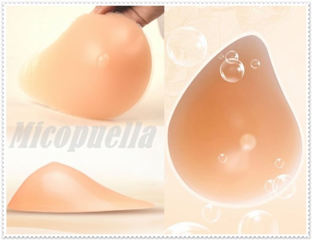 売り切れ必至！ Micopuella シリコンバスト 貼付式 粘着式 左右2個 人工乳房 乳がん パッド 乳癌 全摘パッド 人工おっぱい 600g 