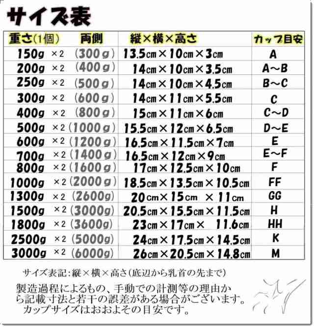 シリコンバスト 人工乳房 Dカップ 重量:1000g タイプ①