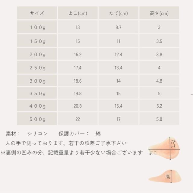 Micopuella ミコプエラ 人工乳房 ロング型 シリコンパッド 保護カバー ブラパット 3点セット 乳がんパッド バスト補正 300gの通販はau Pay マーケット Alune アルネ