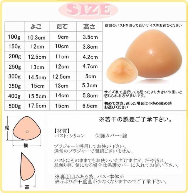 Micopuella 乳癌パッド 人工乳房 三角型 シリコンバスト 保護カバー ブラパット 3点 乳がん 全摘 パット 乳がんパッド  フックなし500gの通販はau PAY マーケット - ALUNE（アルネ) | au PAY マーケット－通販サイト