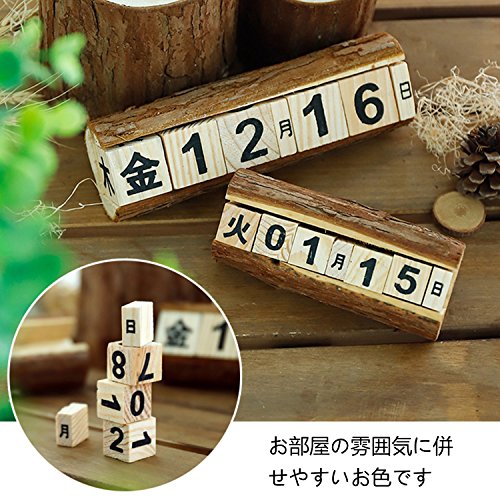 Lulufun 日めくりカレンダー 木製 万年カレンダー 卓上 アンティーク風 職人手作り 雑貨 インテリア L の通販はau Pay マーケット プラネットアース