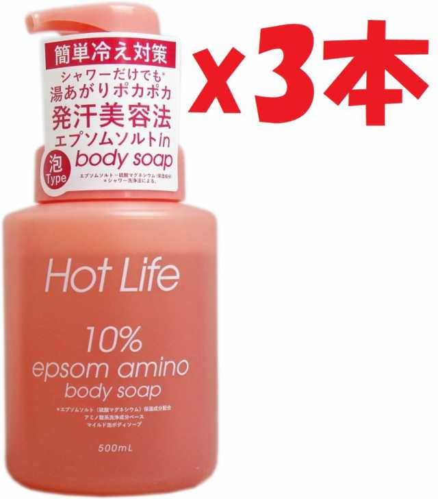 3本セット ペリカン石鹸 ホットライフ 泡ボディソープ 500ml 2F-Oの通販は 5,169円