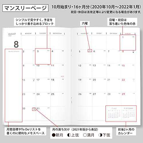 キョクトウ 手帳 21年 Fobcoop 年10月始まり B6 マンスリー 青 Pbf75lb21の通販はau Pay マーケット くらしの実