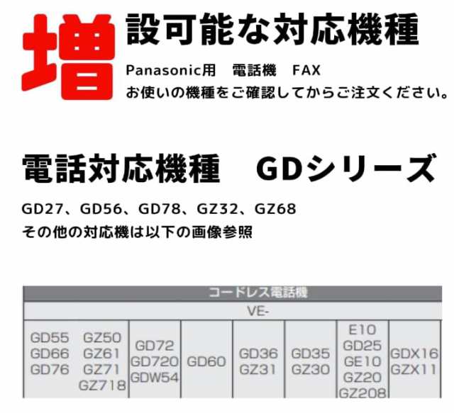 パナソニック 増設子機 KX-FKD558-W 1.9GHz DECT 準拠方式 ホワイト KX-FKD556-W 同等品 振り込め詐欺撃退シール付き  簡易包装の通販はau PAY マーケット ネクサライズ au PAY マーケット－通販サイト