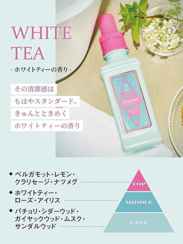 ランドリン 柔軟剤 ホワイトティーの香り 本体600ml＋詰め替え480ml