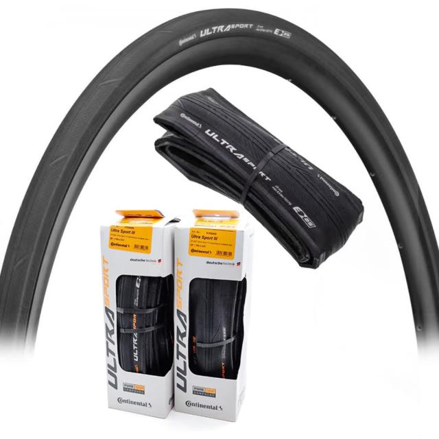 Continental(コンチネンタル) Ultra Sport 3 Black-Black 700x23C FB ウルトラスポーツ 3 クリンチャーロードタイヤ １本 [並行輸入品]