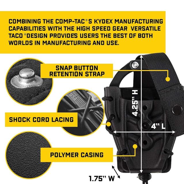 High Speed Gear TACO ハンドカフケース カイデックス 11DCK0 ブラック_2