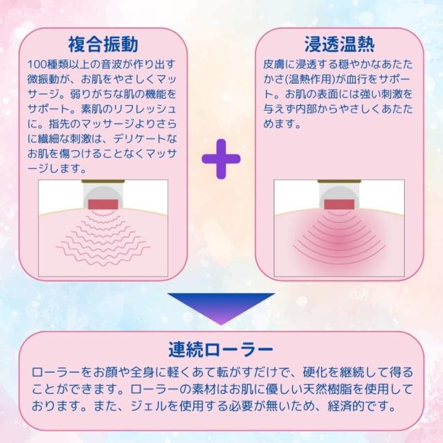 リジューヴェ フェイスマッサージャー リジューヴェ 超音波マッサージ器 日本製 [医療機器] Rejuve 複合振動