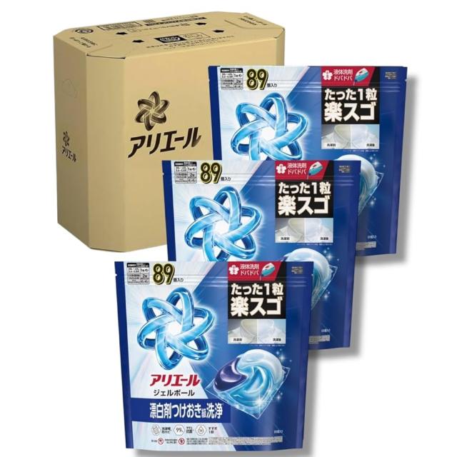 P&amp;G アリエールジェルボールプロ詰替テラジャンボ 89個入×3袋【ケース販売】