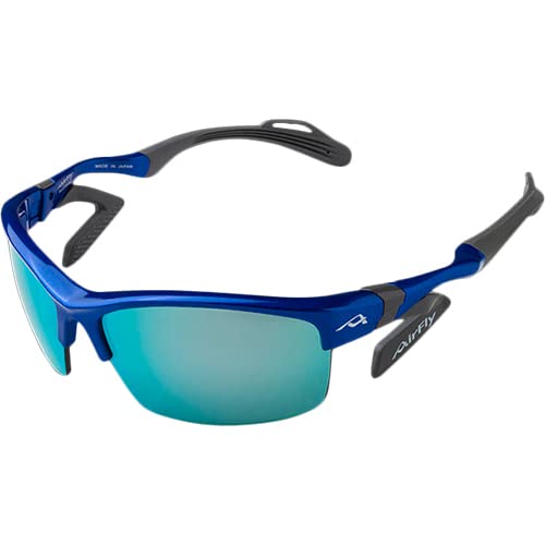 AirFly(エアフライ) ノーズパッドレススポーツサングラス AF-303 C-3 新サイドパッド搭載 ブルーフレーム/ミラーレンズ AF-303 C-3 ブルーの通販は 16,600円