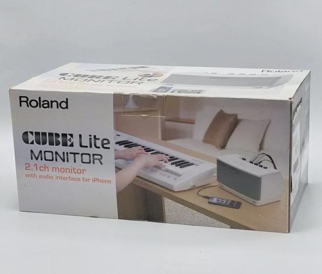 中古 Roland ステレオ・モニター・アンプ CUBE Lite MONITOR CUBE-LM-WH
