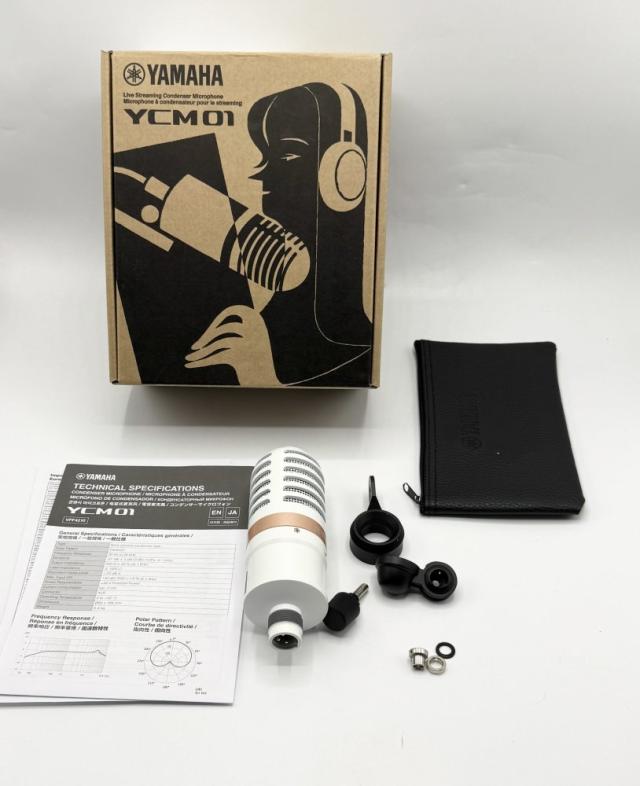 【中古 動作確認済】 YAMAHA コンデンサーマイクロフォン 配信用 ホワイト YCM01 W