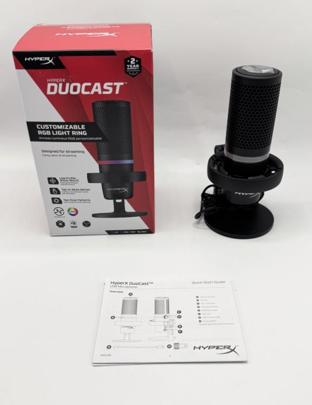 【中古 動作確認済】 ハイパーエックス DuoCast USBスタンドアロンマイク 4P5E2AA ブラック