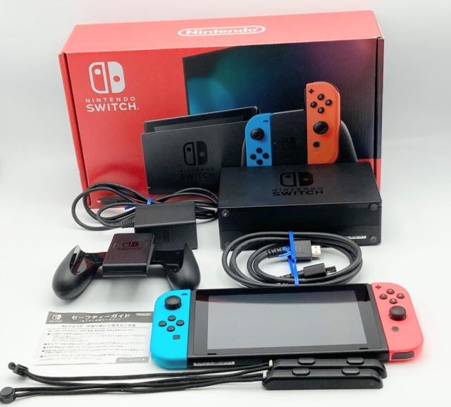 【中古 動作確認済】 Nintendo Switch Joy-Con(L) ネオンブルー/(R) ネオンレッド