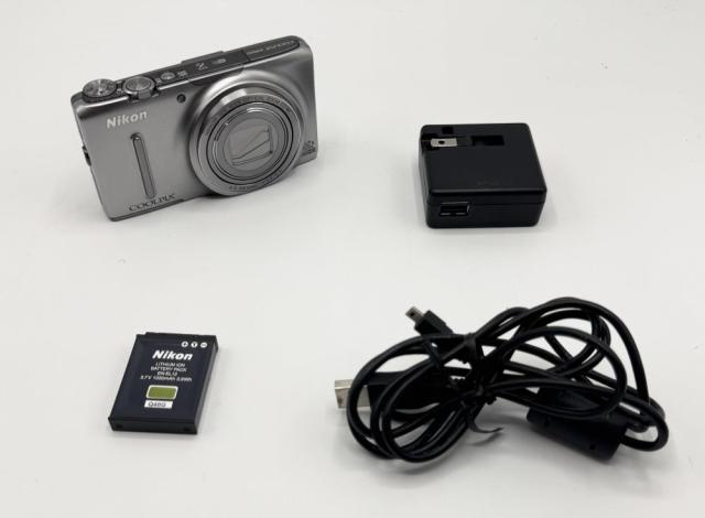 【中古 動作確認済】 Nikon デジタルカメラ COOLPIX S9500 光学22倍ズーム Wi-Fi対応 プラウドシルバー S9500SL
