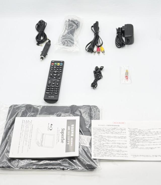 【中古 動作確認済】 アグレクション SU-10FPB 10インチ ポータブルブルーレイディスクプレーヤー_2