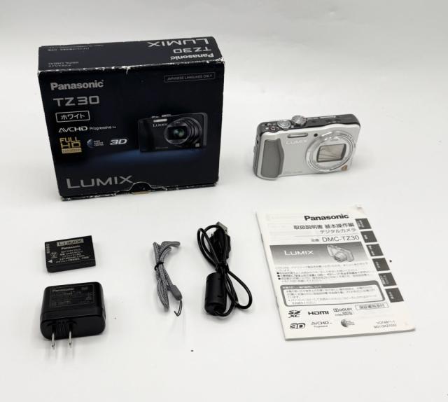 中古 パナソニック デジタルカメラ ルミックス TZ30 光学20倍 ホワイト DMC-TZ30-W