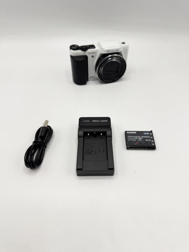 中古 CASIO デジタルカメラ EXILIM 1610万画素 24倍 ホワイト EX-H50WE