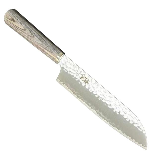 清心 VG10 槌目 チャコール合板柄 シリーズ 三徳 165mm 日本製 Santoku VG10 Tsuchime Plywood 165mm  ナイフ 包丁 高級