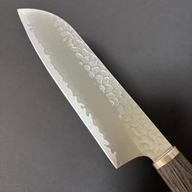 清心 VG10 槌目 チャコール合板柄 シリーズ 三徳 165mm 日本製 Santoku VG10 Tsuchime Plywood 165mm  ナイフ 包丁 高級_5