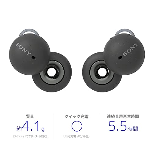 ソニー ワイヤレスイヤホン LinkBuds WF-L900:完全ワイヤレスイヤホン/小型軽量4.1グラム/フルオープンスタイル グレー WF-L900 HM_1