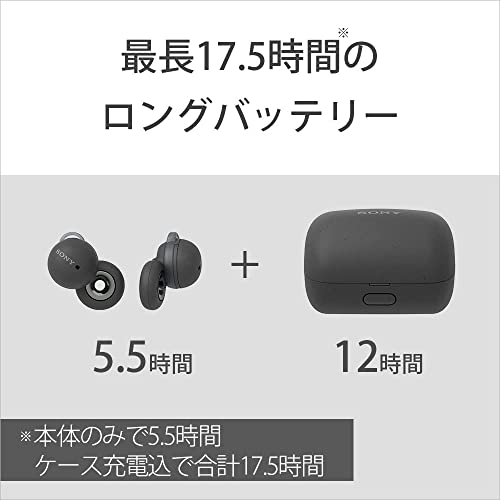 ソニー ワイヤレスイヤホン LinkBuds WF-L900:完全ワイヤレスイヤホン/小型軽量4.1グラム/フルオープンスタイル グレー WF-L900 HM_3