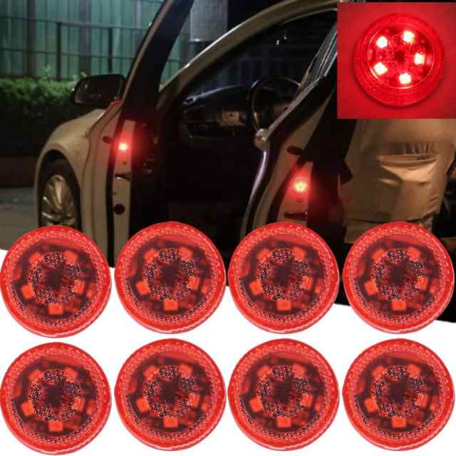 ルボナリエ 追突 防止 Led Car Door Light ドア ライト 警告 灯 車 ランプ 5灯 8個 レッド の通販はau Pay マーケット 夢時商会