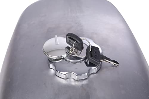 ガソリンタンク 9L スチール製 汎用 未塗装 タンクキャップ コック ガソリンタンク 9L スチール製 汎用 未塗装 タンクキャップ コック