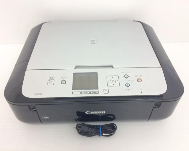【中古】Canon キヤノン インクジェット複合機 PIXUSMG5730BS ブラックシルバー