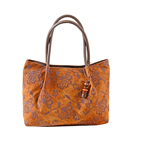 笹井源商店 バッグ ムラ染め フラワー刺繍バッグ 京都の老舗 ブラウン 146953 5,980円