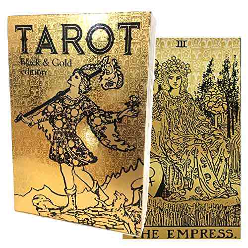 タロットカード 78枚 ウェイト版 タロット占い 【 タロット・ブラック＆ゴールド エディション Tarot Black & Gold Edition  】 日本語解｜au PAY マーケット