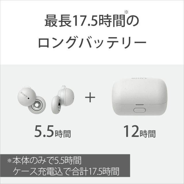 【整備済み品】 ソニー LinkBuds :完全ワイヤレスイヤホン/小型軽量4.1グラム/フルオープン ホワイト WF-L900 WM_3