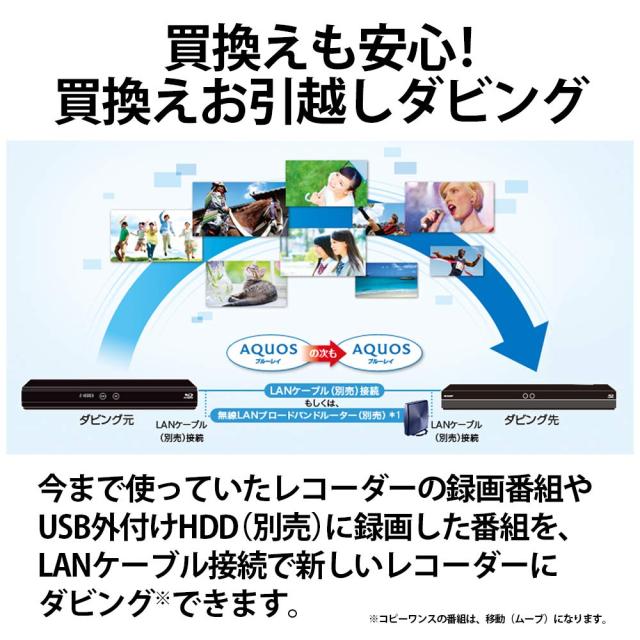 シャープ 500GB 2番組同時録画 ブルーレイ レコーダー 連続ドラマ自動録画 AQUOS 2B-C05BW1 (整備済み品)