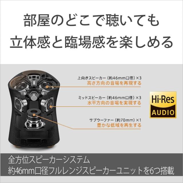 【整備済み品】 SONY ソニー ブルートゥーススピーカー ブラック SRS-RA5000 M ハイレゾ対応 Bluetooth対応_2