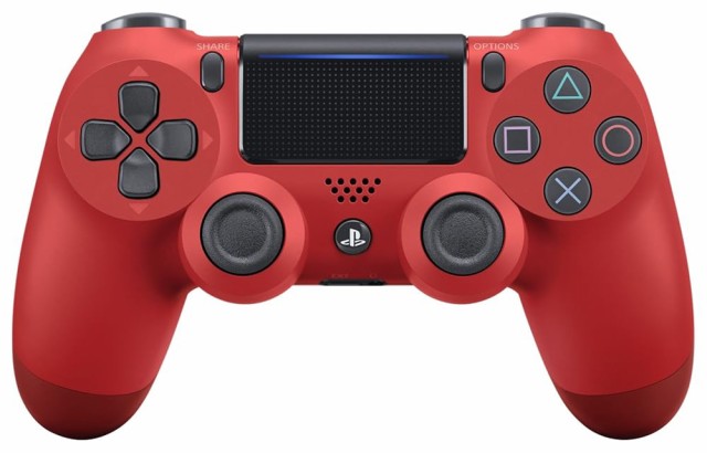 整備済み品】 ソニー ワイヤレスコントローラー (DUALSHOCK 4) マグマ 