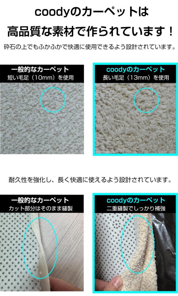 coody エアテント10.0専用 カーペット【日本公式ストア】国内保証対応 インナーマット ラグ リビングシート フロアマット 左右分割式 滑り止め加工 毛足13mm ふかふか お座敷スタイル 冬キャンプ 防寒_1