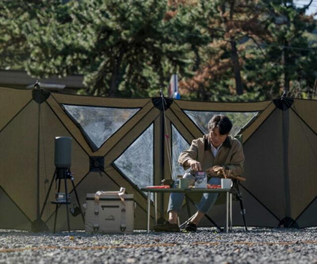 coody ウインドスクリーン【日本公式ストア】国内保証対応 陣幕 焚き火 リフレクター 風よけ 目隠し TC素材 ポリコットン 難燃 大型 4.5m プライベート空間確保 ソロキャンプ アウトドア