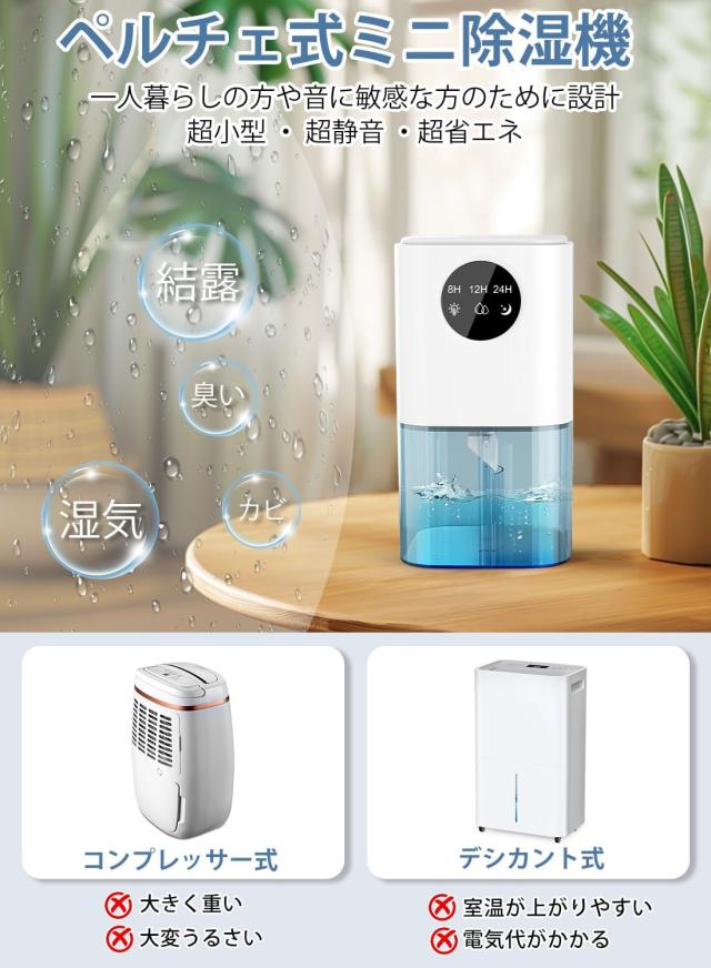 【湿気対策】除湿機 大容量 1.5L ペルチェ式 強力 卓上 除湿器 小型 コンパクト 梅雨･湿気対策 満水自動停止 最大15畳対応 省エネ 静音 除湿器 コンパクト 湿気取り 部屋干し 室内干し カビ対策 小型 7色ランプ オフィス/台所/自宅/面台/脱衣所/キッチン