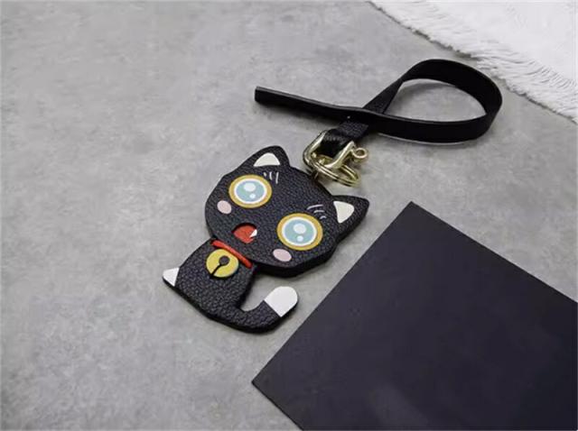 猫モチーフ 本革 ハンドメイド バッグチャーム キーホルダー ストラップ かわいい レザー 手作り ナチュラル ギフト 誕生日 プレゼント レディース メンズ_4