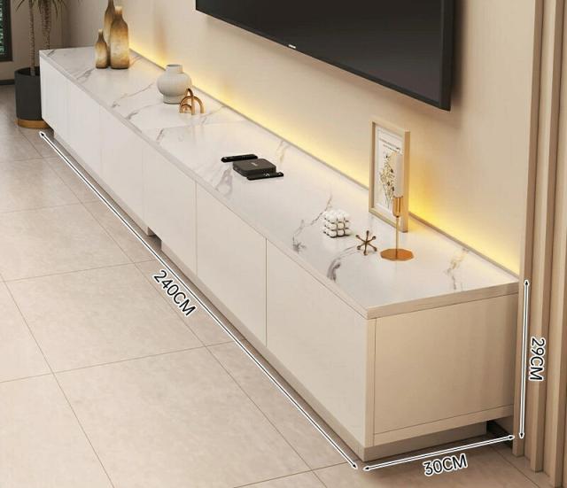 【北欧モダン】テレビ台 ローボード [幅120-180cm 木製 扉付き 大容量収納 テレビボード TV台 TVボード リビングボード 引き出し 隠す収納 32-55型対応 ロータイプ 一人暮らし おしゃれ 鏡面風仕上げ] ナチュラル/グレー/ホワイト_1