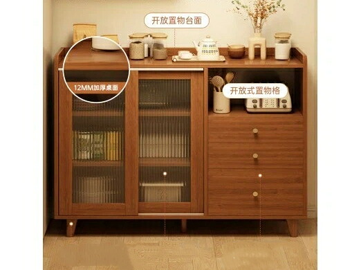 茶水台 キッチンキャビネット ラウンジ壁掛け 家庭用収納キャビネット 中華風 中古風 茶室収納キャビネット おもちゃ収納キャビネット_1