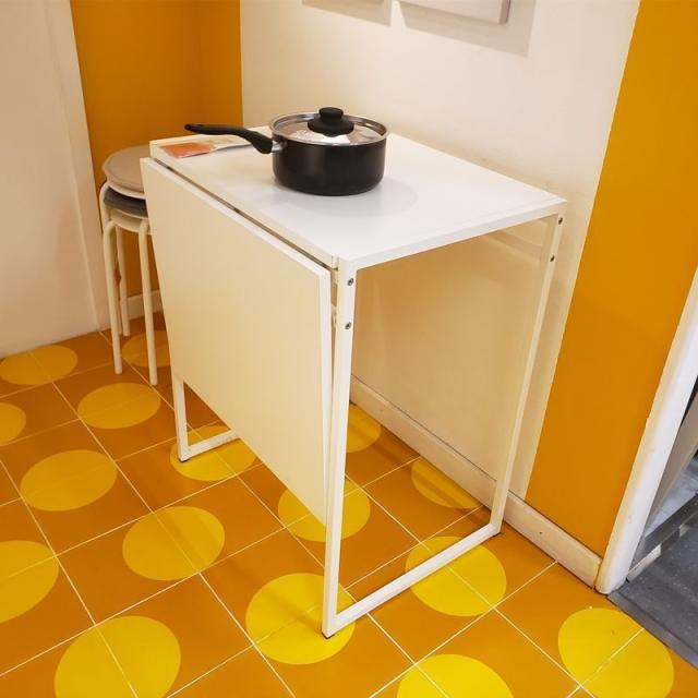 折りたたみテーブル 家庭用マルチ機能折り畳みダイニングテーブル 小型住宅向けシンプルな食卓