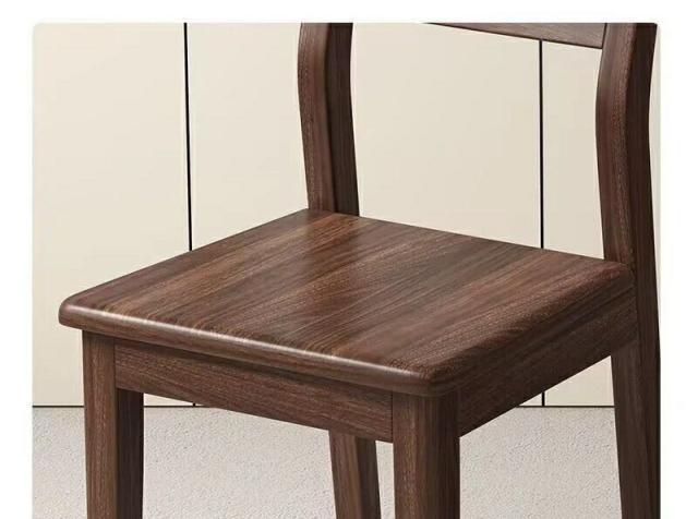 ダイニングチェア 2脚セット 北米産ウォールナット材 無垢材 椅子 完成品 背もたれ付き 伝統 継ぎ手 構造 (ブラウン) [リビング/キッチン/モダン/和モダン/北欧風]