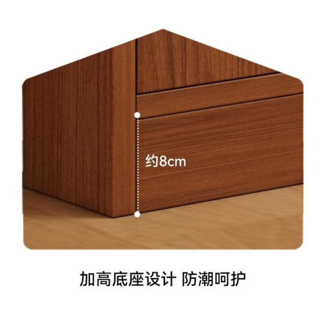 サイドボード キャビネット 木製 リビングボード 収納棚 キッチンカウンター 幅80-120cm [完成品/スリム/ブラウン] 飾り棚 食器棚 カフェ風 インテリア おしゃれ ローボード 寝室 玄関 扉付き 扉付 大容量 モダン_2