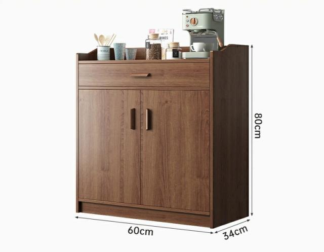 サイドボード キャビネット 木製 リビングボード 収納棚 キッチンカウンター 幅80-120cm [完成品/スリム/ブラウン] 飾り棚 食器棚 カフェ風 インテリア おしゃれ ローボード 寝室 玄関 扉付き 扉付 大容量 モダン_4