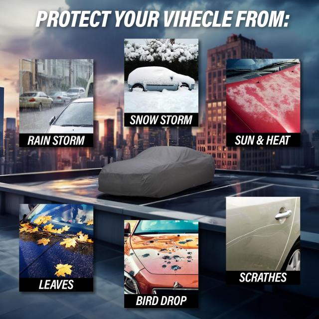 5層カーカバー ？ フォード F-150 SVT Lightning 2001 レギュラーキャブ ピックアップ 6.6フィート ベッド セミカスタムフィット防水 フルカバー 全天候型 防風 アウトドア自動車_1