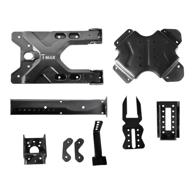 タイヤキャリアキット 2007-2018 Wrangler JK JKU Unlimitedのヘビーデューティースペアタイヤキャリア最大40インチのスペアホイールホルダーラックマウント2/4ドア用再配置(ブラック)_3